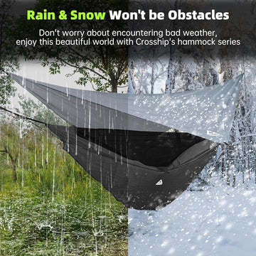 CROSSHIP 2-person hammock setup fits two hikers or friends on adventures