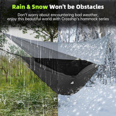 CROSSHIP 2-person hammock setup fits two hikers or friends on adventures