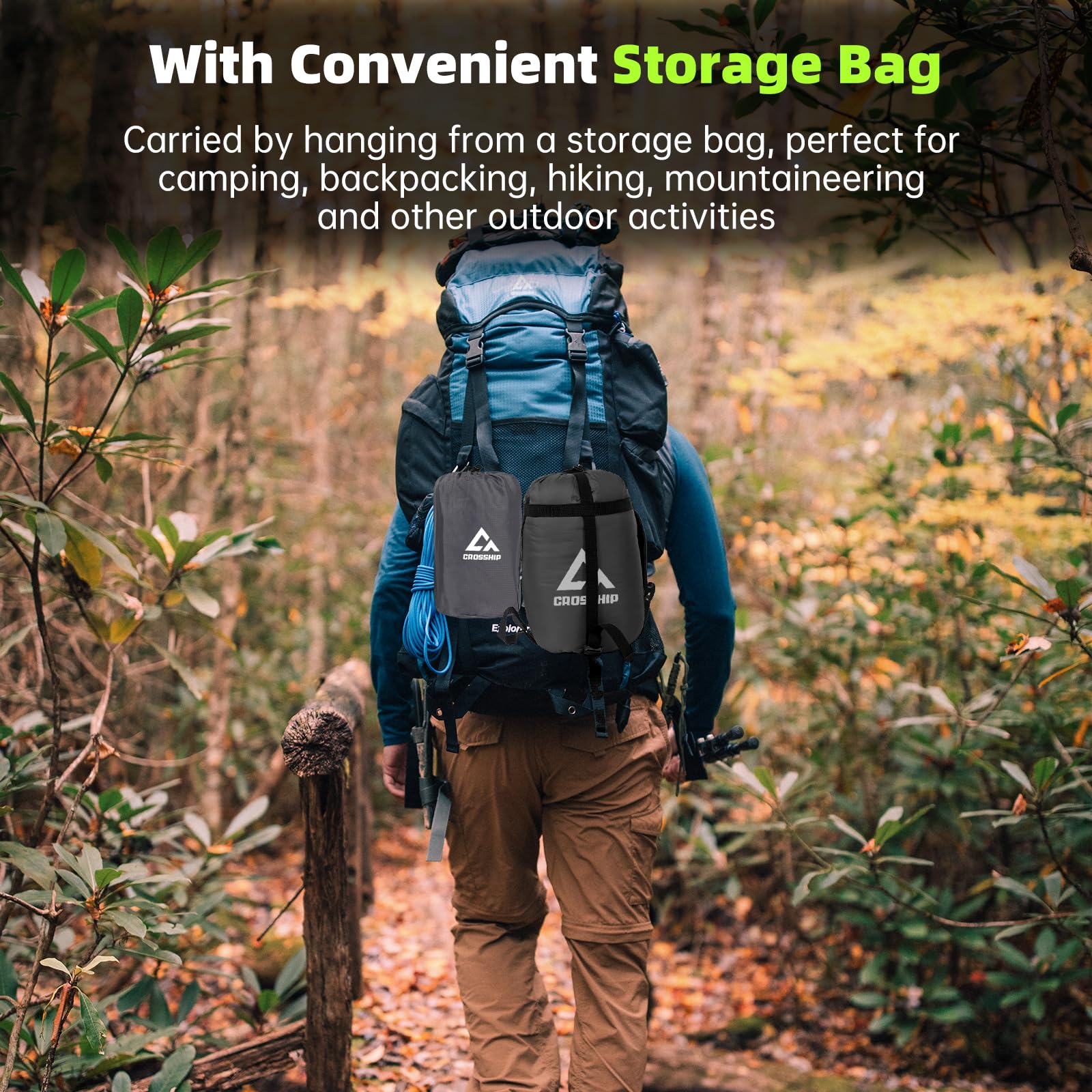Crosship hammock storage pockets keep essentials within reach during outdoor trips.