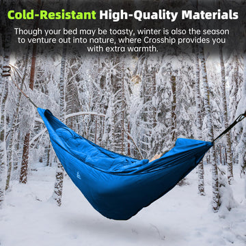 CROSSHIP underquilt 95x55 size covers most hammocks for comfort