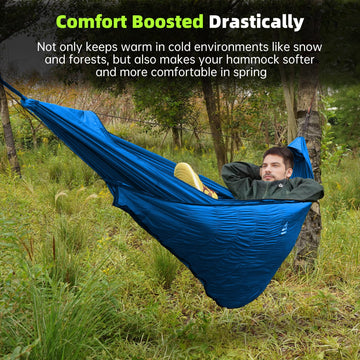CROSSHIP underquilt 700g filling delivers warmth in cool nights