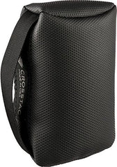 Crosstac Tactical Rear Squeeze Bag Prefilled in black, back view showing ergonomic oval grip for stability