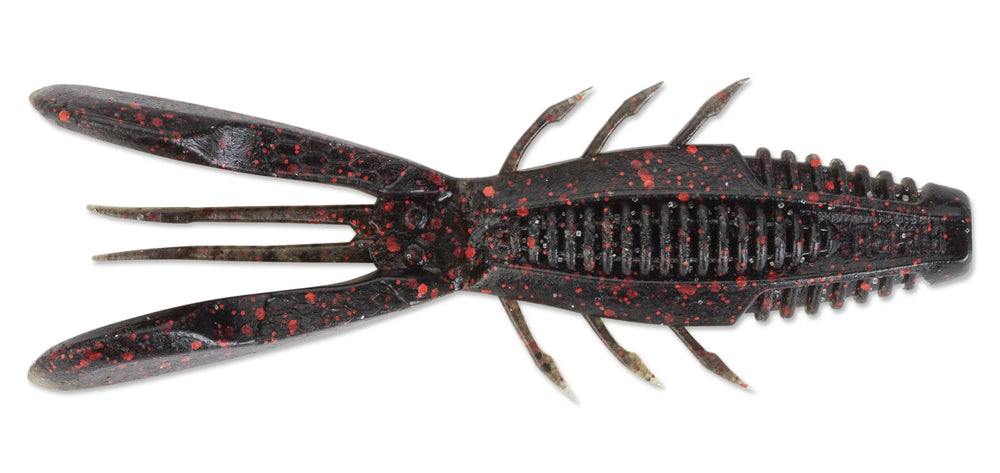 Top-down view of CrushCity Bronco Bug 4 Green Pumpkin lure