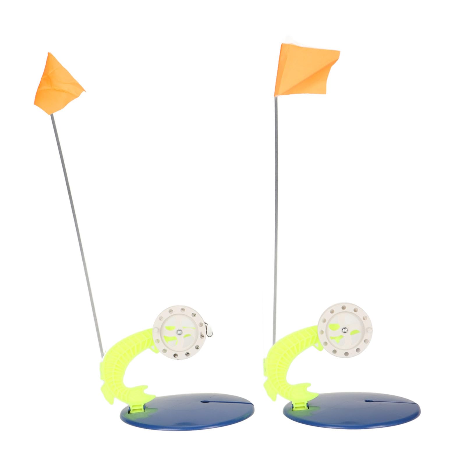 Cryfokt ice fishing flag on water demonstrates reliable visibility from a distance.