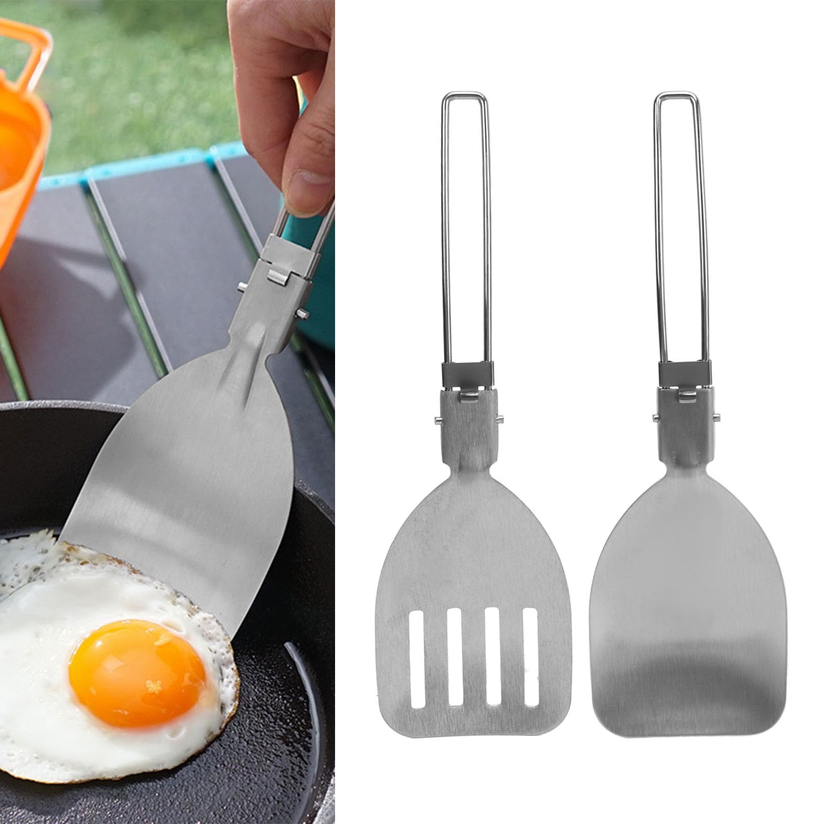 Cryfokt outdoor cooking spatula ideal for camping, hiking, and barbecues.