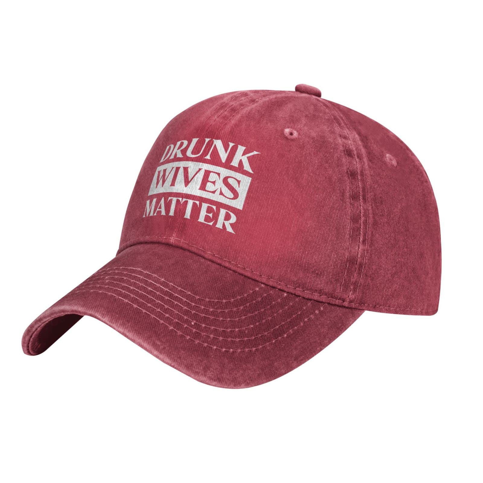 Cryptomancy Drunks Wives Matter hat back view, adjustable fit for all head sizes