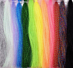 Crystal Flash Line, 10-pack Set C for fly tying - assorted colors