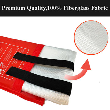 Crystal Lemon fire blanket glass fiber detail highlighting heat resistant material.