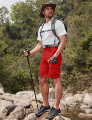 CRYSULLY cargo shorts for men back pocket zippers secure valuables during activities.