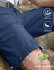 CRYSULLY cargo shorts royal blue thigh pockets for tools or phone