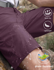 CRYSULLY shorts zipper detail—durable hardware for rugged outdoor use.