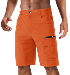 CRYSULLY men's hiking shorts close-up showing breathable fabric for comfort.