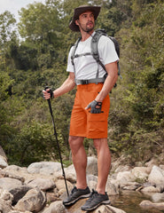 CRYSULLY men's hiking shorts quick-dry fabric in action during activity.