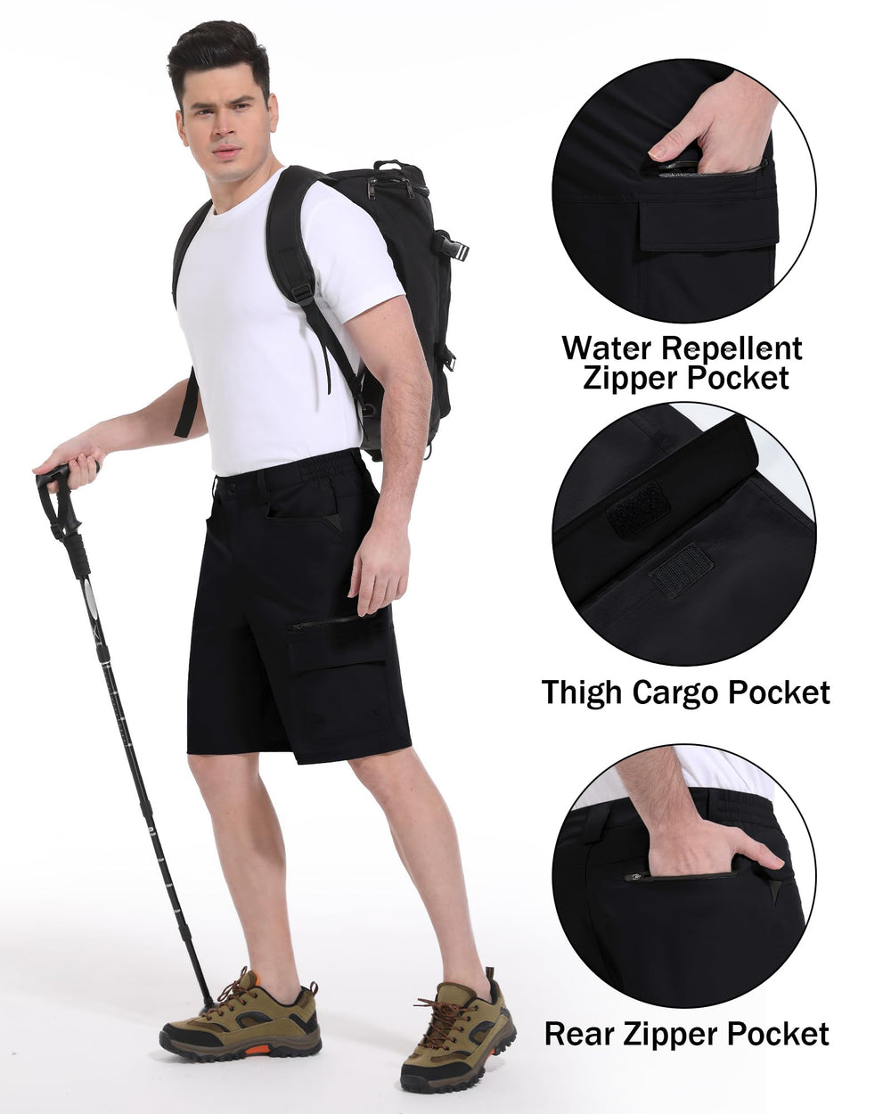CRYSULLY shorts designed for tourism, climbing, fishing, and camping with durable construction
