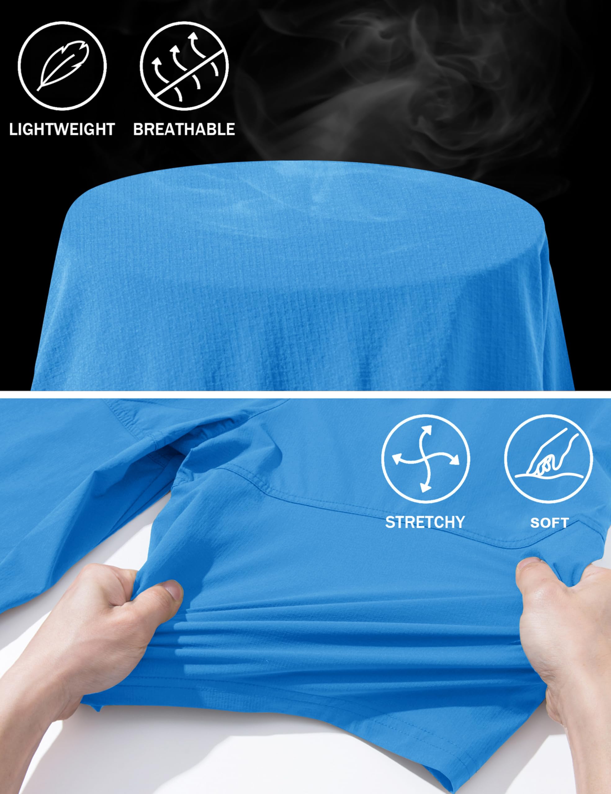 CRYSULLY shorts Azure elastic waistband offers comfortable fit.