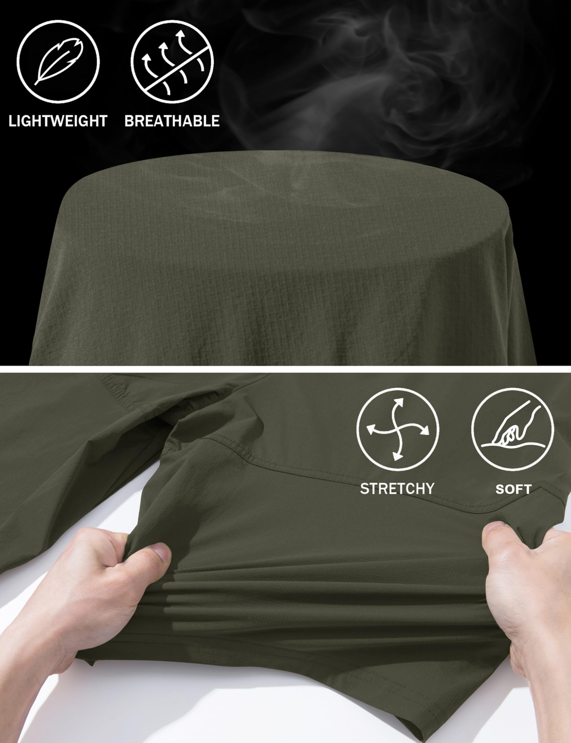 CRYSULLY shorts on trail during hiking, highlighting versatile outdoor use