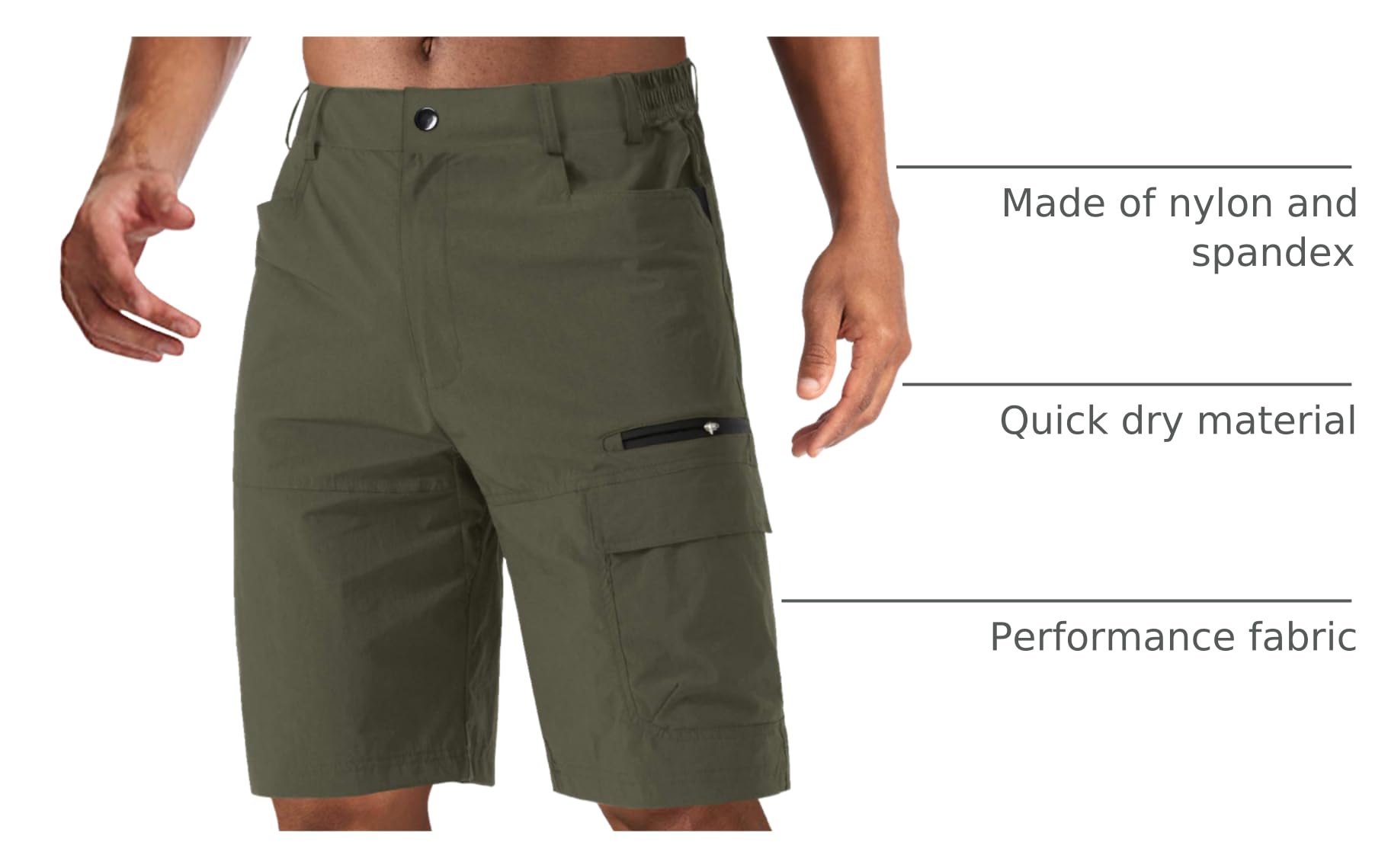 CRYSULLY shorts back zipper pocket keeps valuables secure during adventures