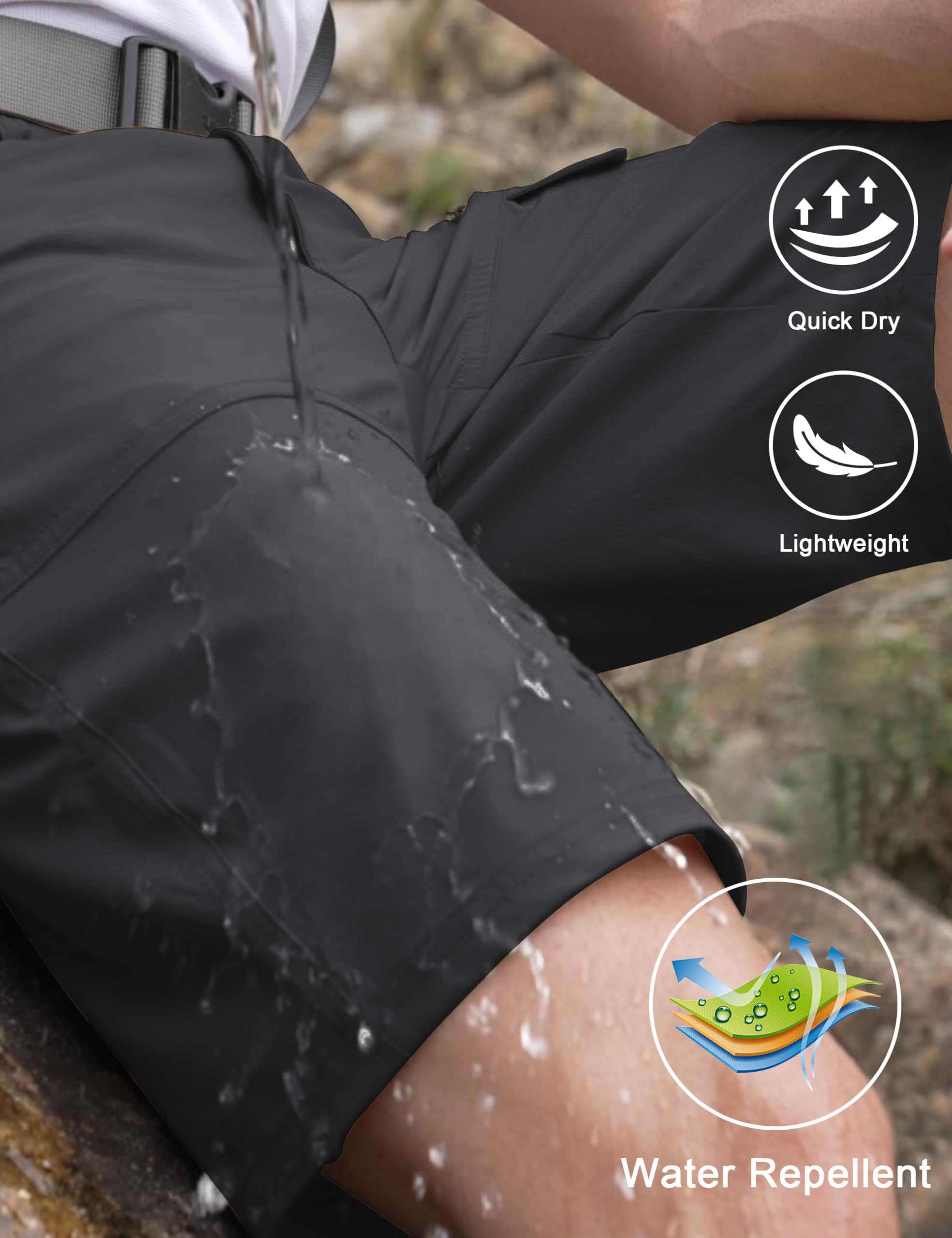 CRYSULLY shorts elastic waistband delivers flexible, easy wear for travel.