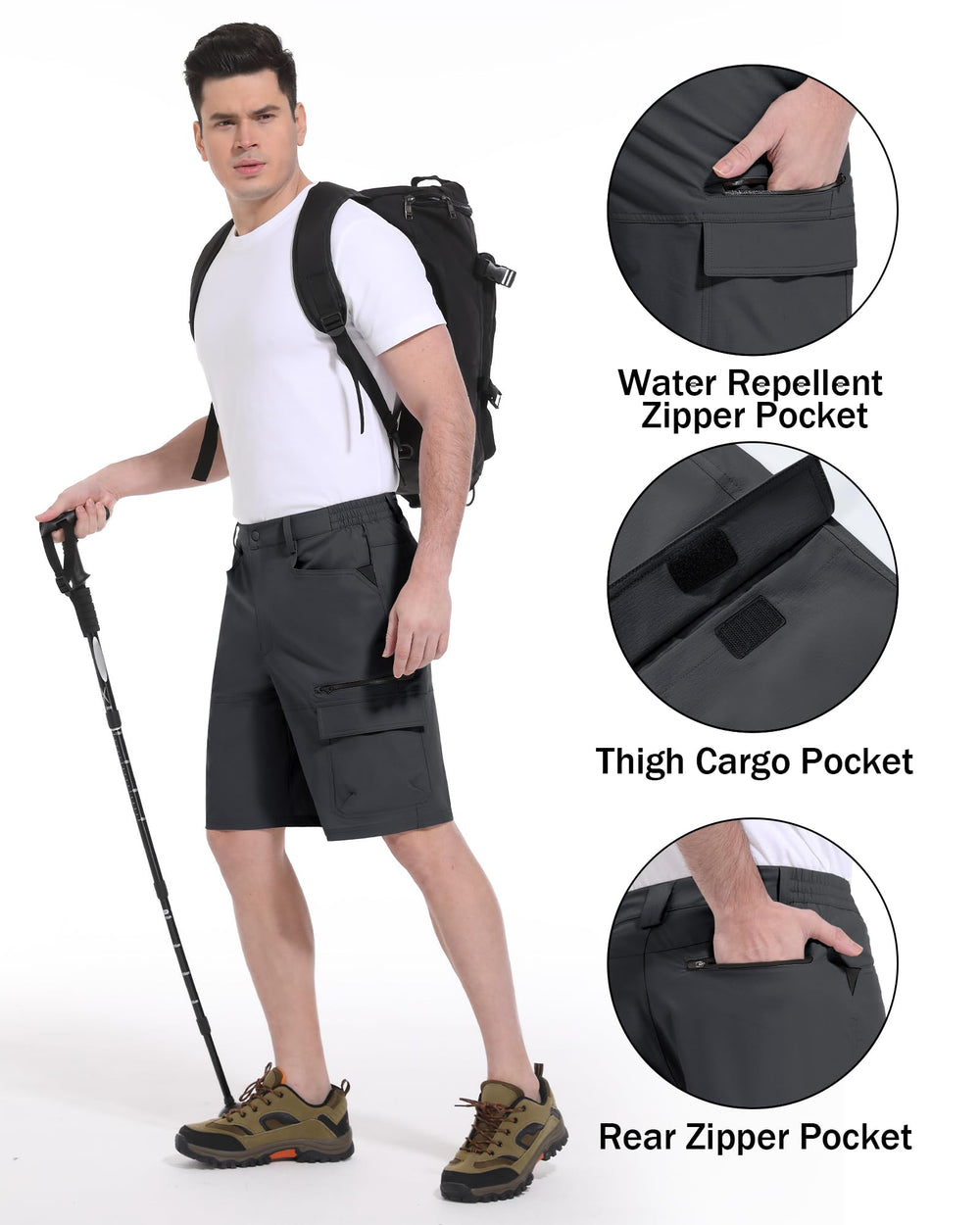 CRYSULLY shorts lightweight-performance design enhances mobility on the course or trail.