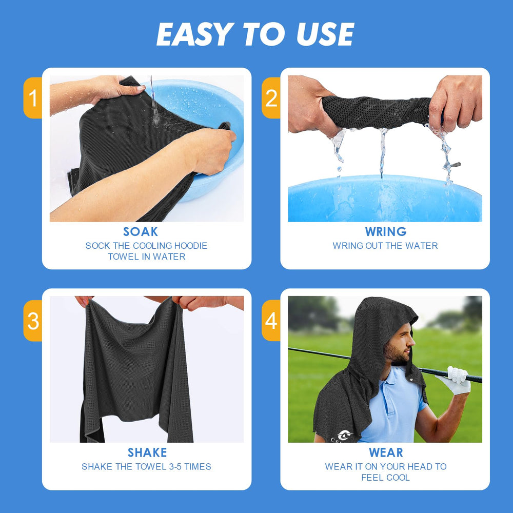 CSITE cooling hoodie towel close-up of breathable microfiber mesh
