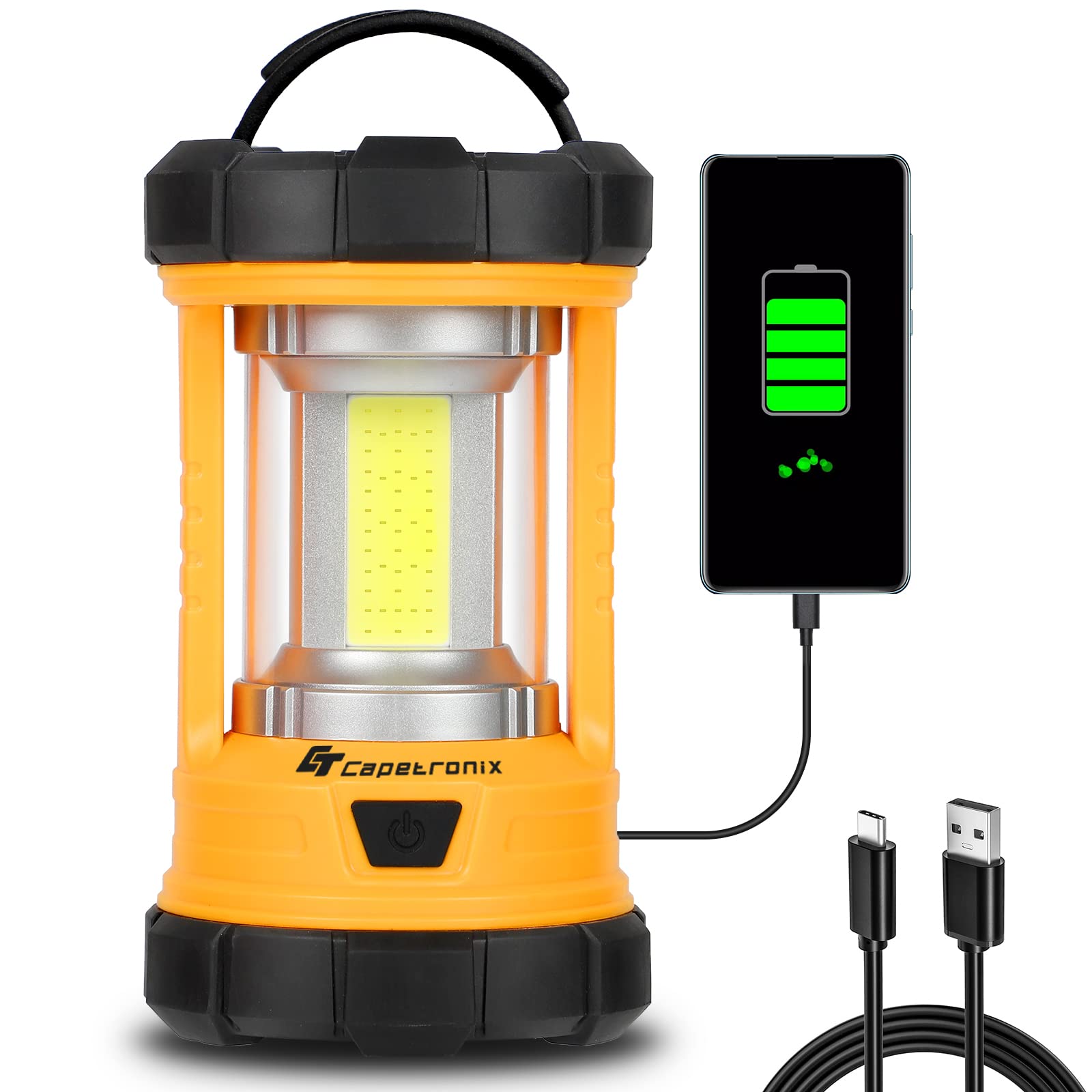 CT CAPETRONIX camping lantern 3200lm brightness for broad campsite lighting.