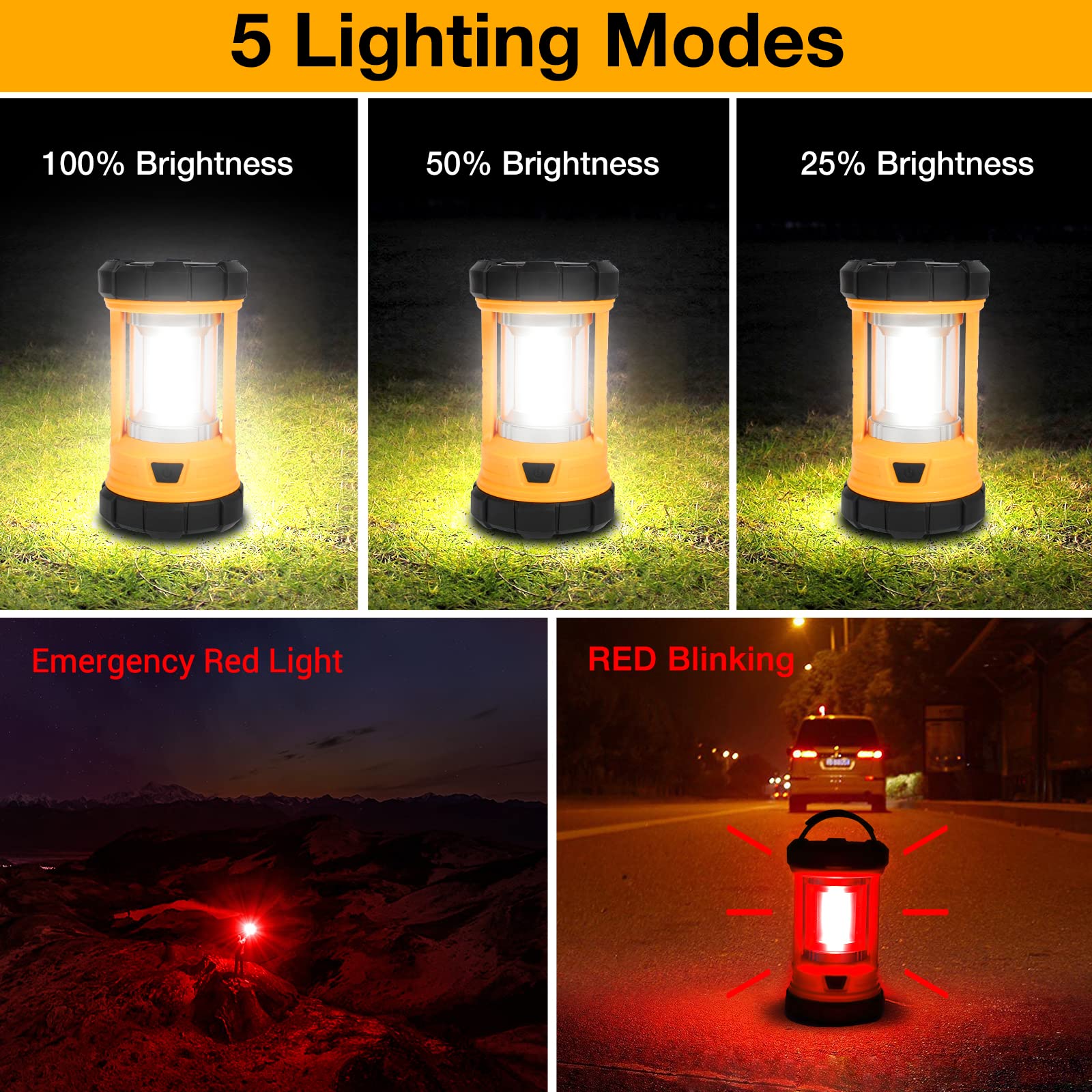CT CAPETRONIX rechargeable lantern with 4600mAh battery for extended outdoor use.