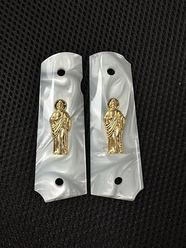 CT Grips 1911 full-size gold Saint Jude inlay adds premium detail and high-end appeal.