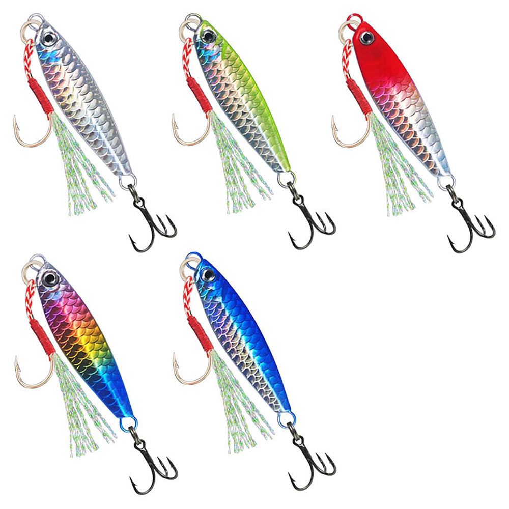 Saltwater fishing lures action and reflective coating for low light