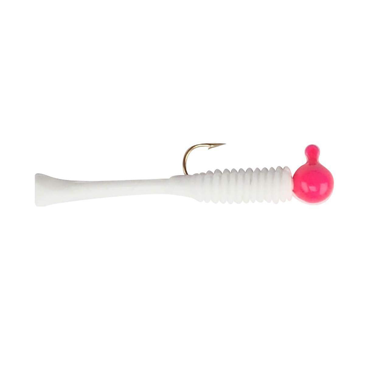 Cubby 5003 Mini Mite pink and white fishing hook for quick access and pocket carry.