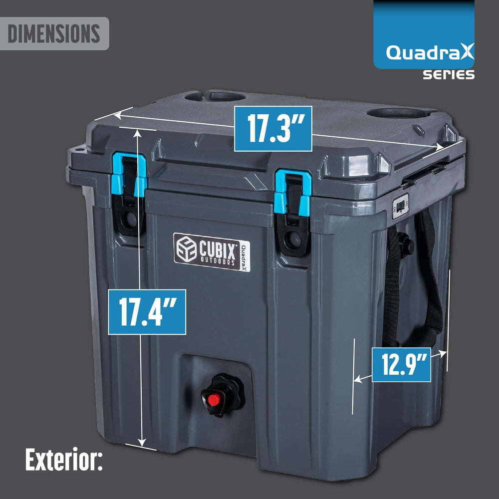 Cubix Outdoors QuadraX 20QT ergonomic-carry-handles ease transport.