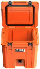 Cubix Outdoors QuadraX 20QT rotomolded-cooler showcases rugged camping durability.