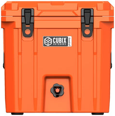 Cubix Outdoors QuadraX 20QT spout-leak-resistant demonstrates easy on-site pouring.