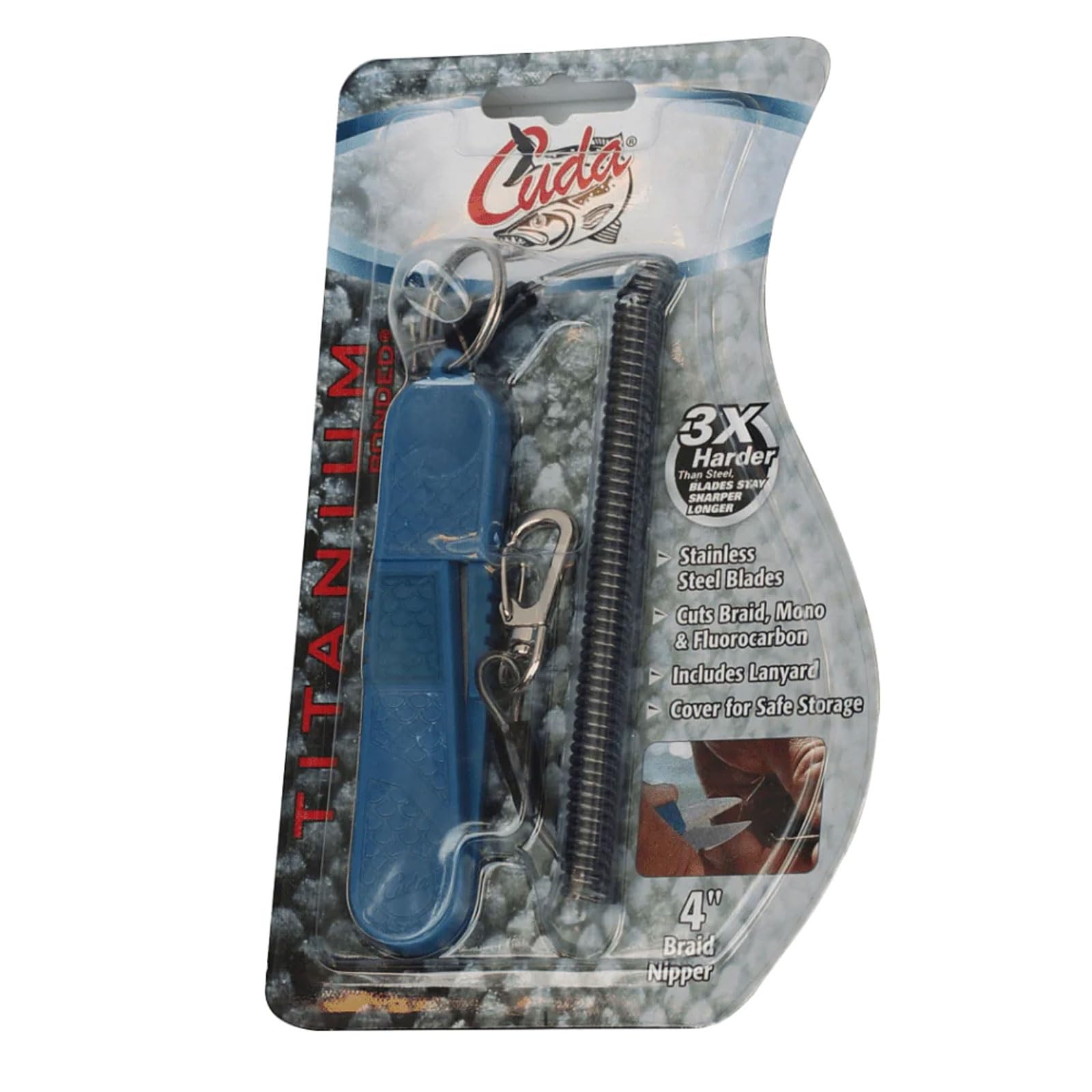 Cuda 4 inch Braid Nipper compact and portable in tackle pack