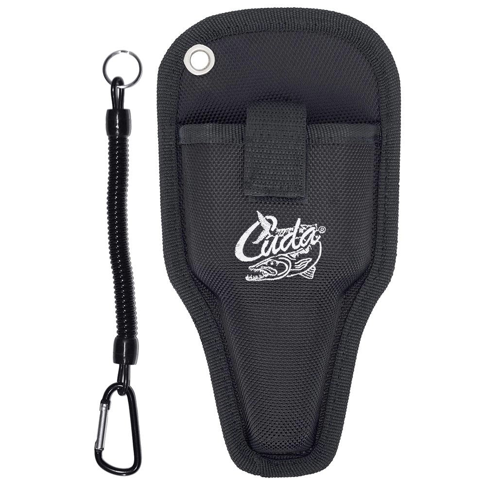 Cuda 7.5-inch pliers with mono, braid, fluorocarbon cutters for versatile lines.