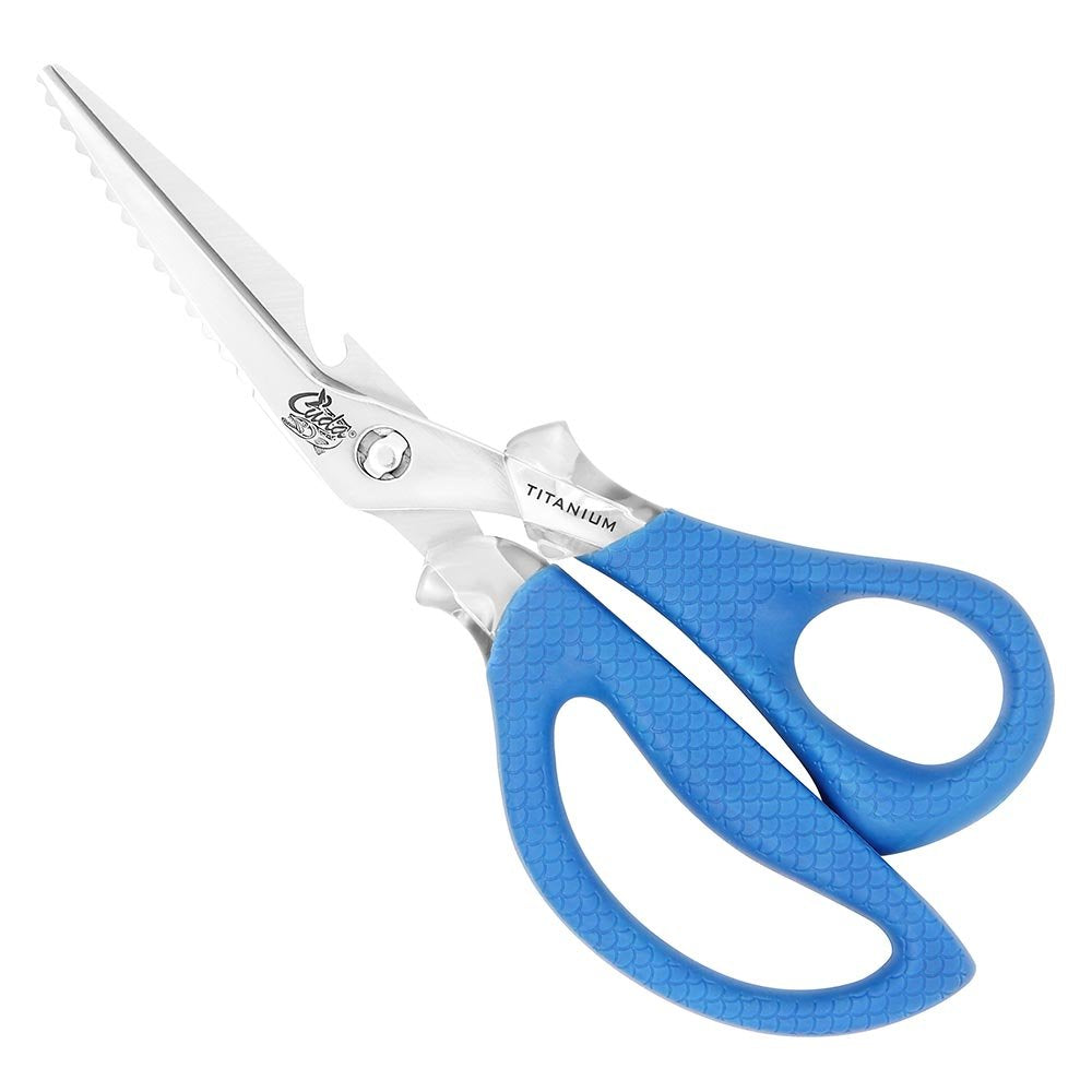 Cuda 8-inch detachable marine shear with titanium bonded stainless steel blades