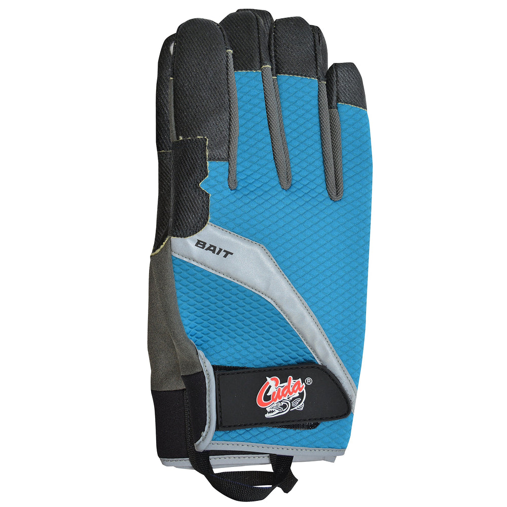 CUDA Bait Cutting Gloves with cut-resistant Kevlar palms for safer tool use.