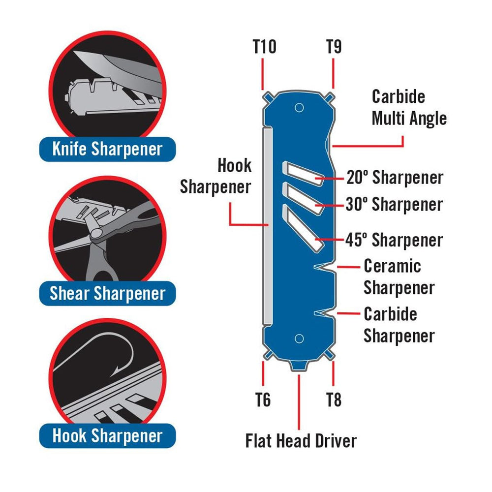 Cuda flathead driver included for versatile adjustments.