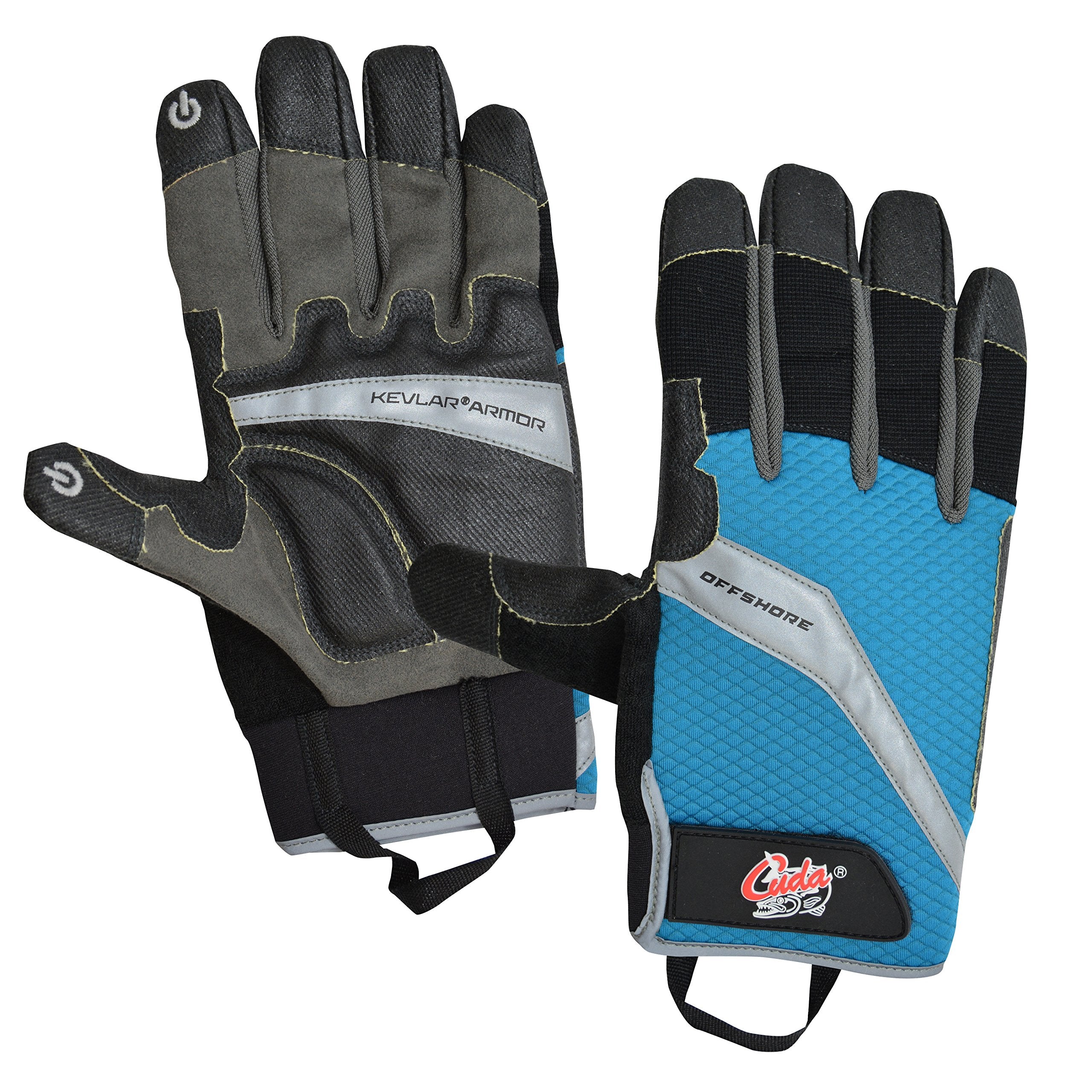 Reflective strip on CUDA Offshore Gloves boosts visibility in low light