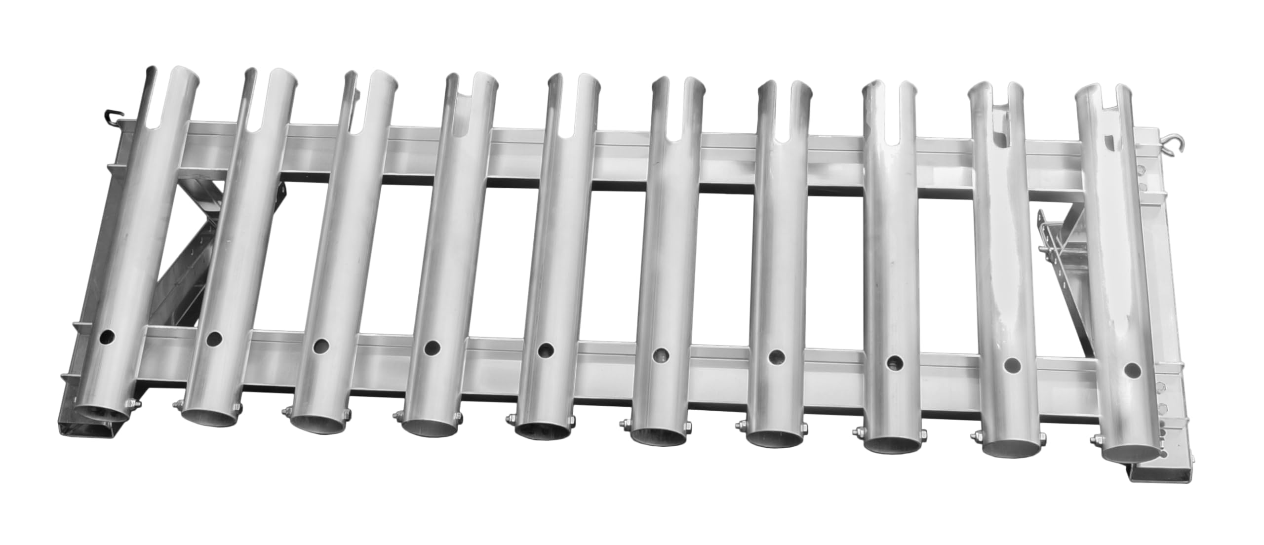 CUDA aluminum truck-wall fishing rod rack offers durable, space-saving organization for your fishing gear.