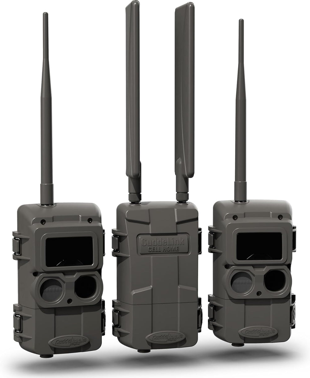 Cuddeback CuddeLink Cell Home front view, compact hub for centralized wildlife monitoring.