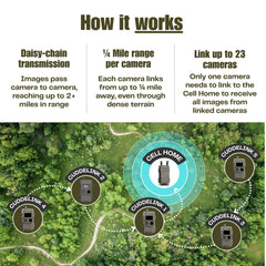 CuddeLink IR camera setup near trail, showing flexible placement advantages.