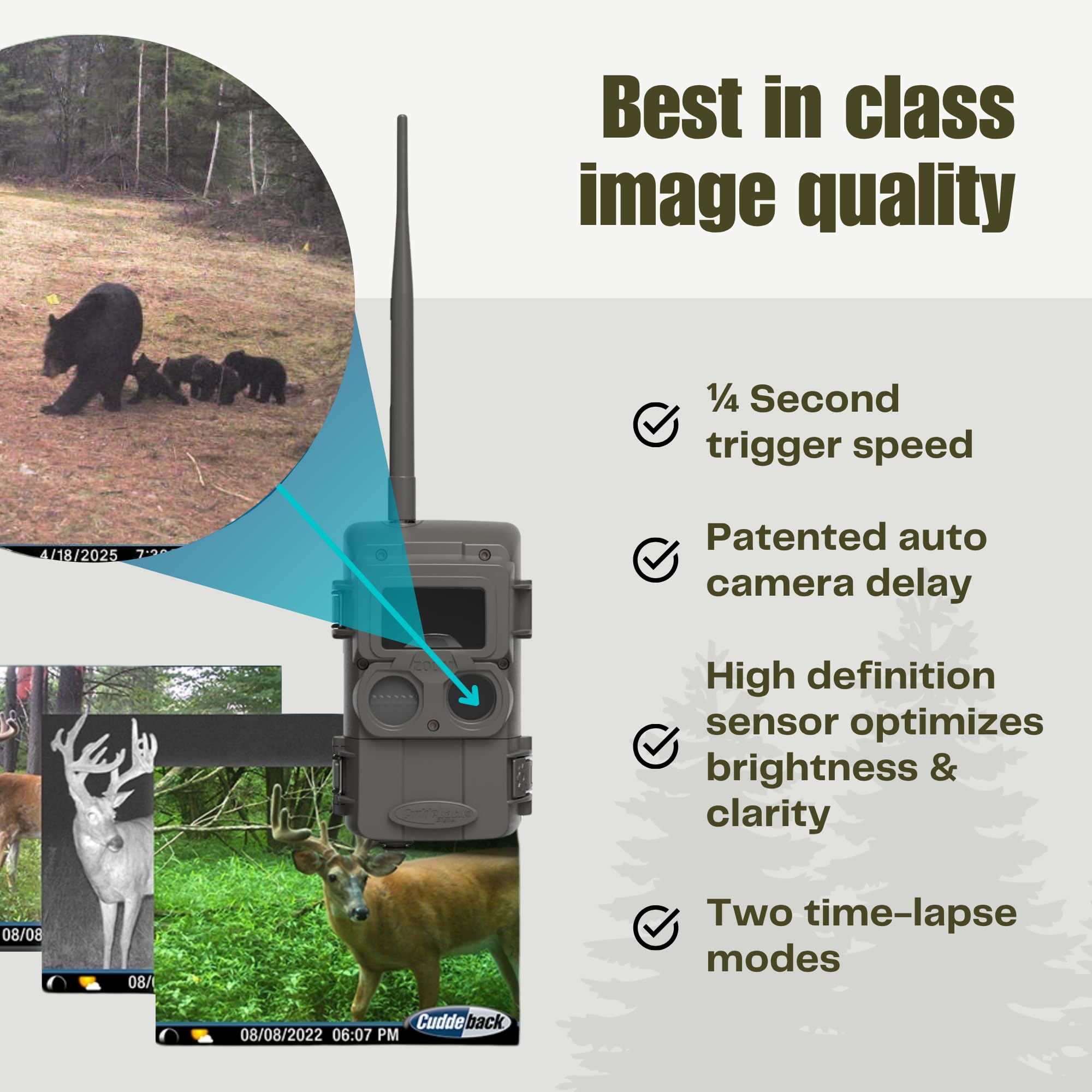 Cuddeback LLZ-5A in-field mounting demonstrates quick, secure setup.