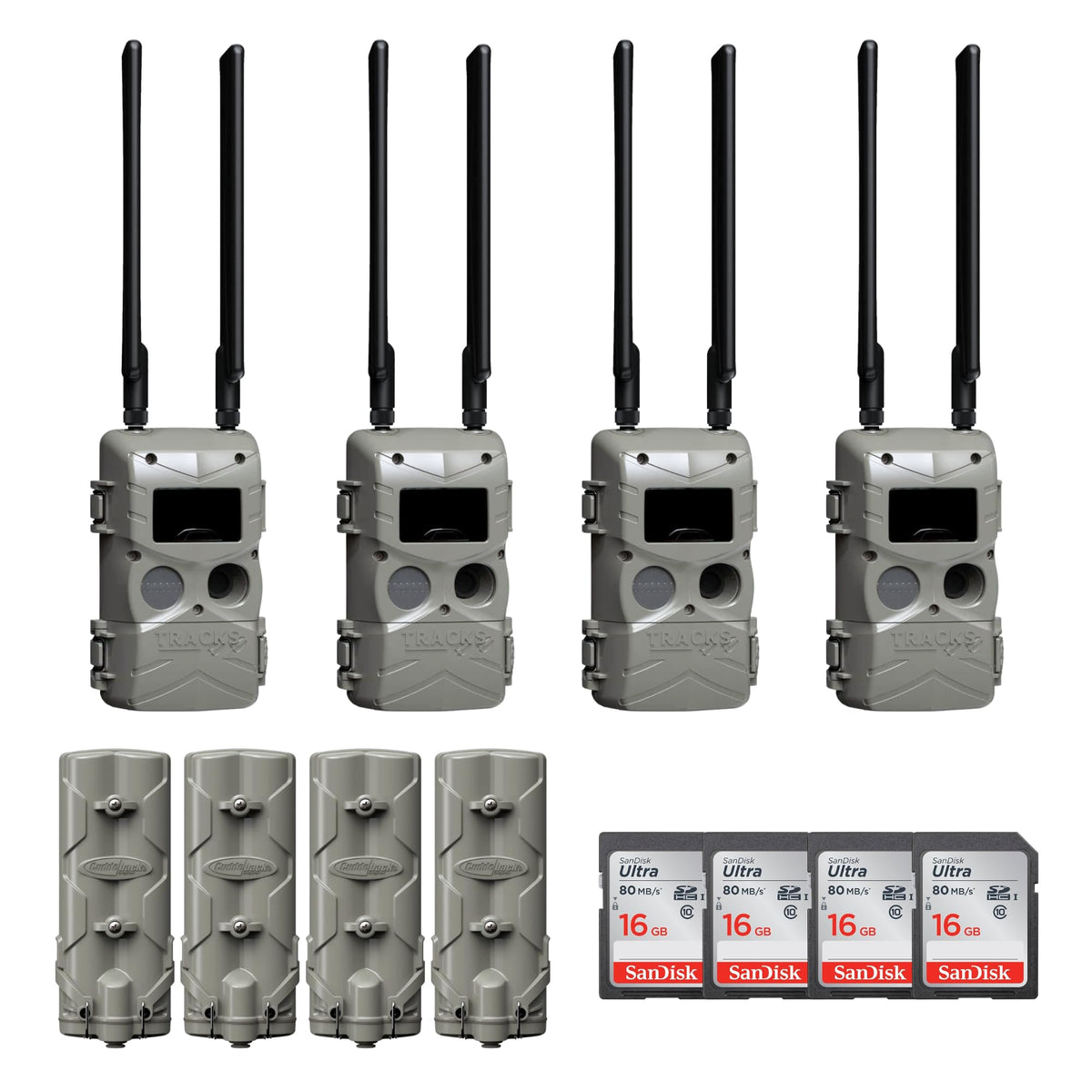 Cuddeback Tracks IR Camera front view, compact field surveillance ready.