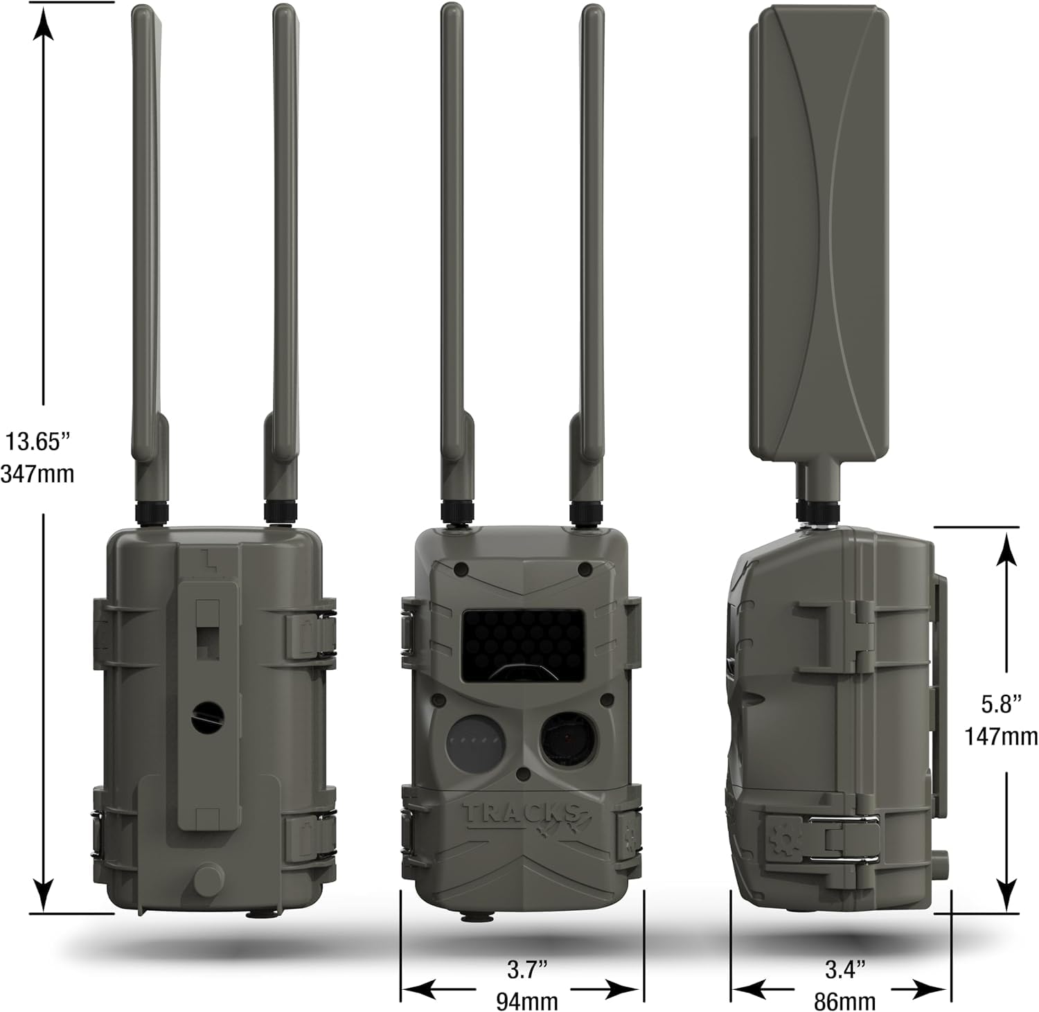 Cuddeback Tracks no-glow 940nm flash for discreet nighttime shots.