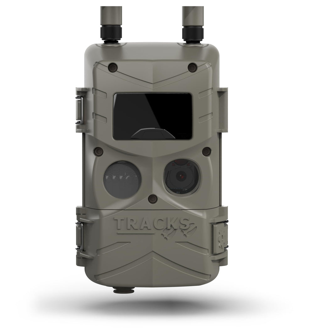 Cuddeback Tracks quick-trigger front view for fast wildlife captures.