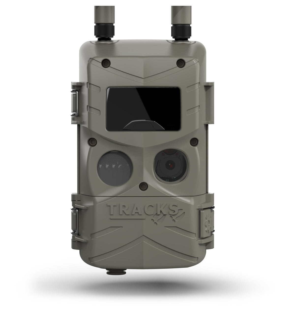 Cuddeback Tracks quick-trigger front view for fast wildlife captures.