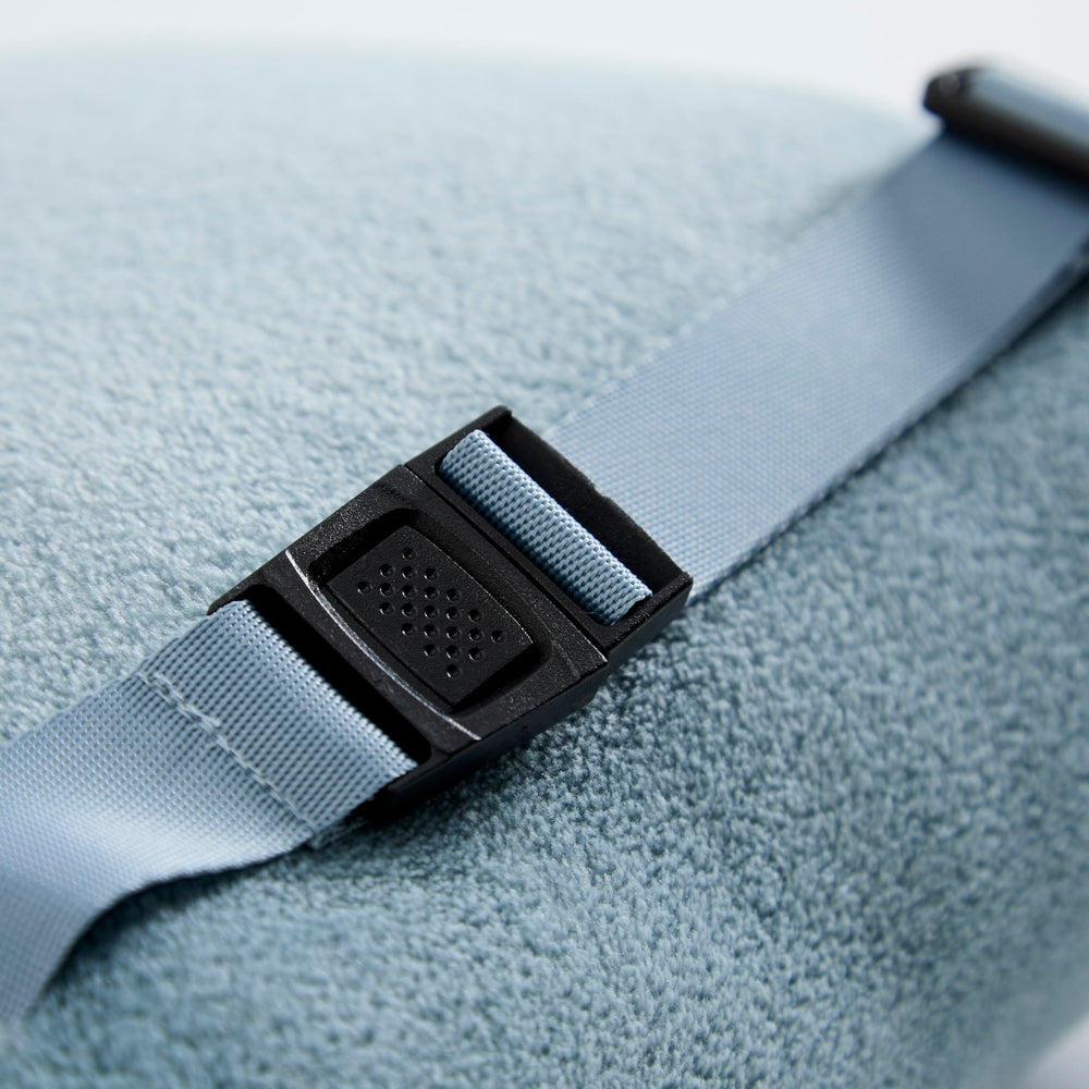 Cuddledown travel blanket shown as lightweight, portable companion on trips.