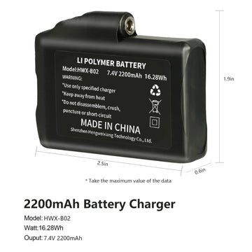 CUEHEAT 2200mAh Li-poly battery provides extended warmth for heated garments