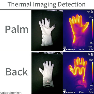 CUEHEAT CH02 heated liner in hand demonstrates finger dexterity with touchscreen use