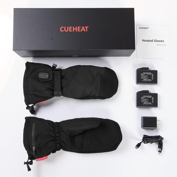 CUEHEAT heated mittens include a protective battery case for safety.